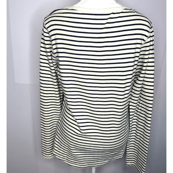 Scotch & Soda Maison Scotch Navy Blue Striped Cotton Crew Pullover Sweater 2 Med - Picture 4 of 8